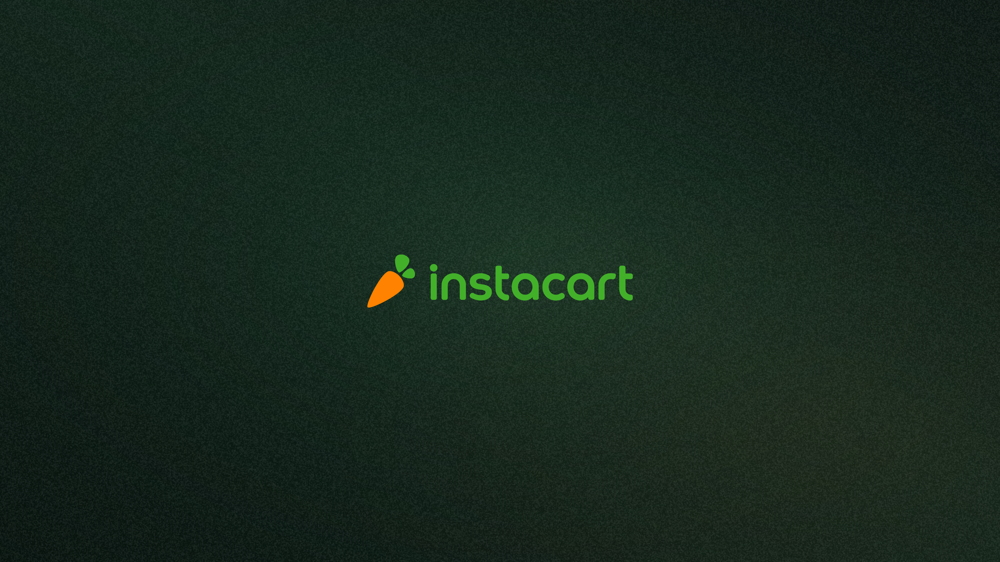 Instacart logo centered on a subtle dark-kale textured background